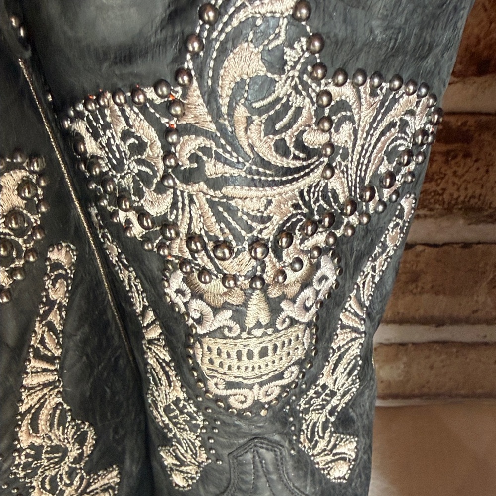 Old Gringo Black and Cream shooter boots - Picture 6 of 10